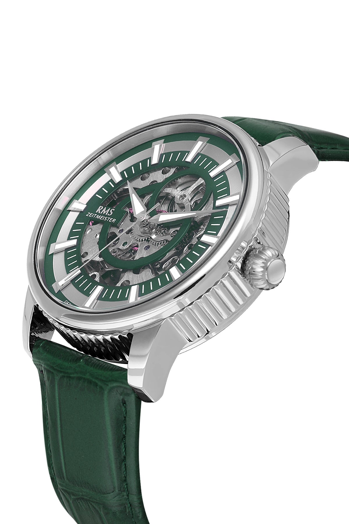 RMS Green Dial Silver Coated Men's Watch - RMS.1.AG1640.03