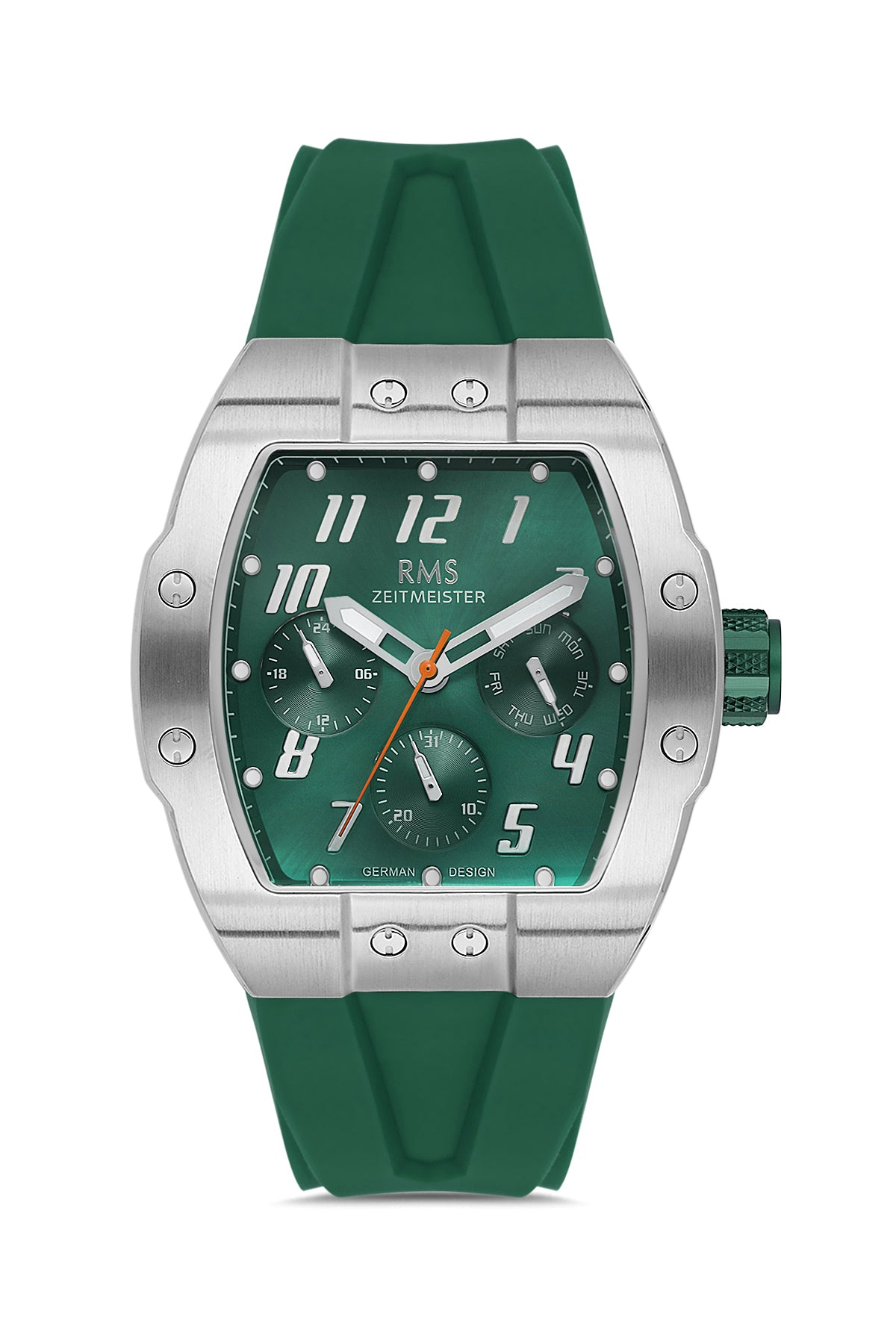 RMS Green Dial Silver Coated Men's Watch - RMS.1.AG1643.02