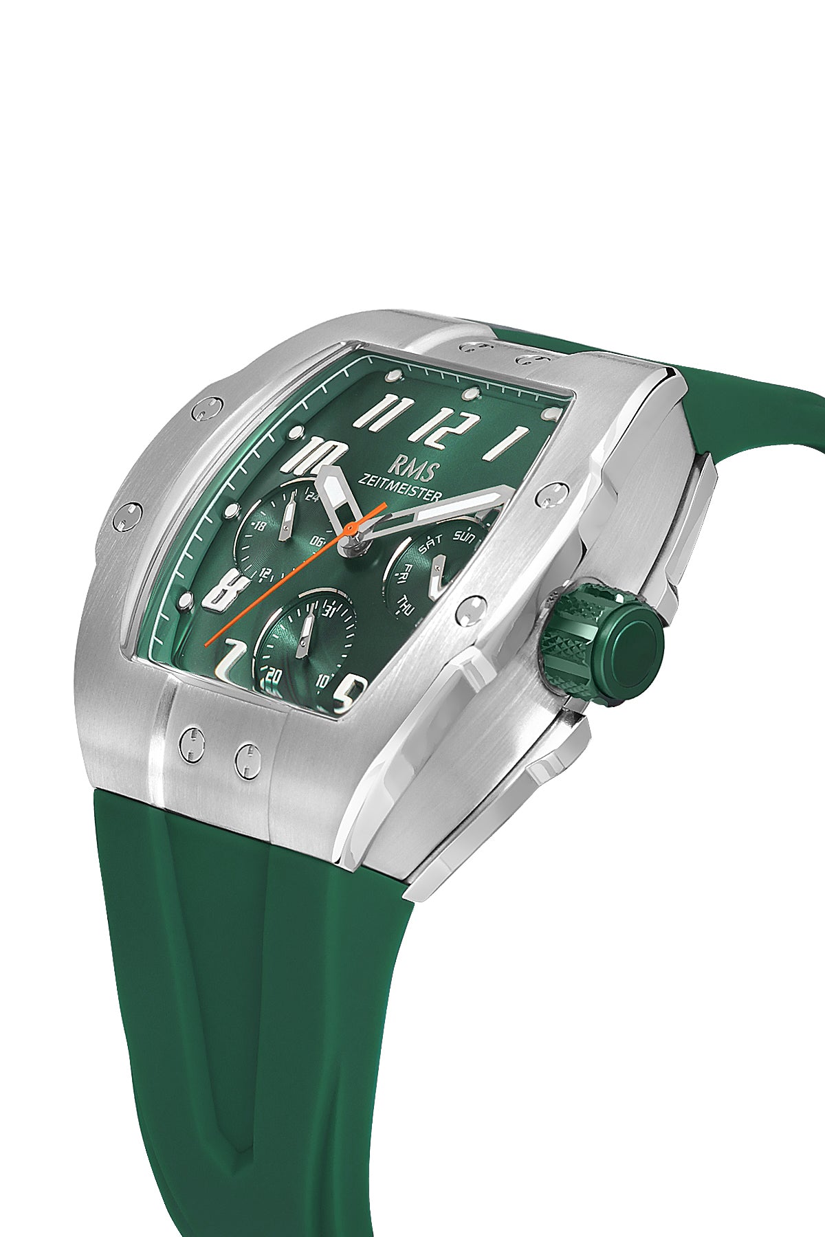 RMS Green Dial Silver Coated Men's Watch - RMS.1.AG1643.02