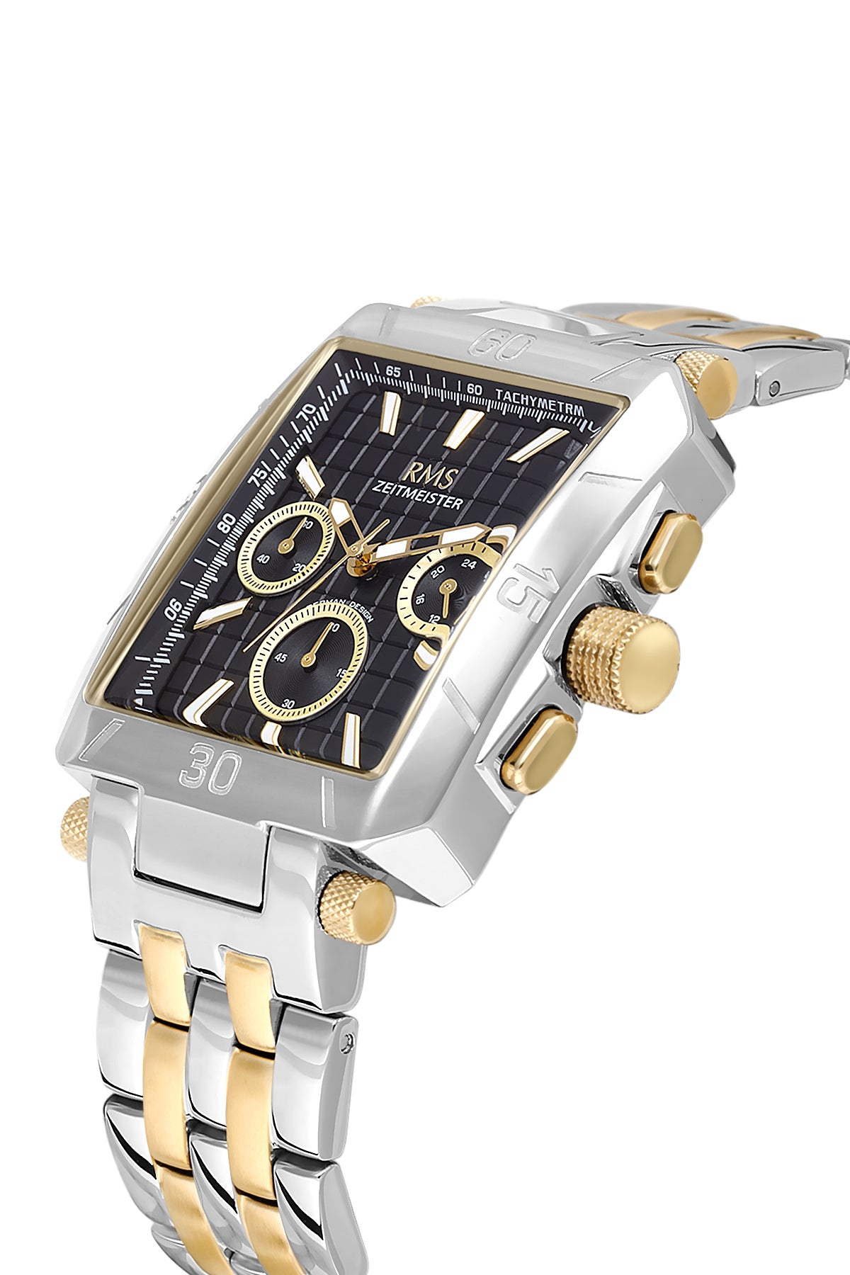 RMS Men's Green Dial Gold & Silver Stainless Steel Watch - RMS.1.AG2054.06