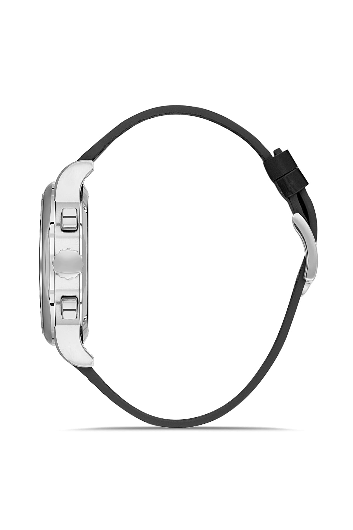RMS Zeitmeister RMS.1.AG1624.11 men's watch with salmon dial, silver case and genuine leather strap – side view