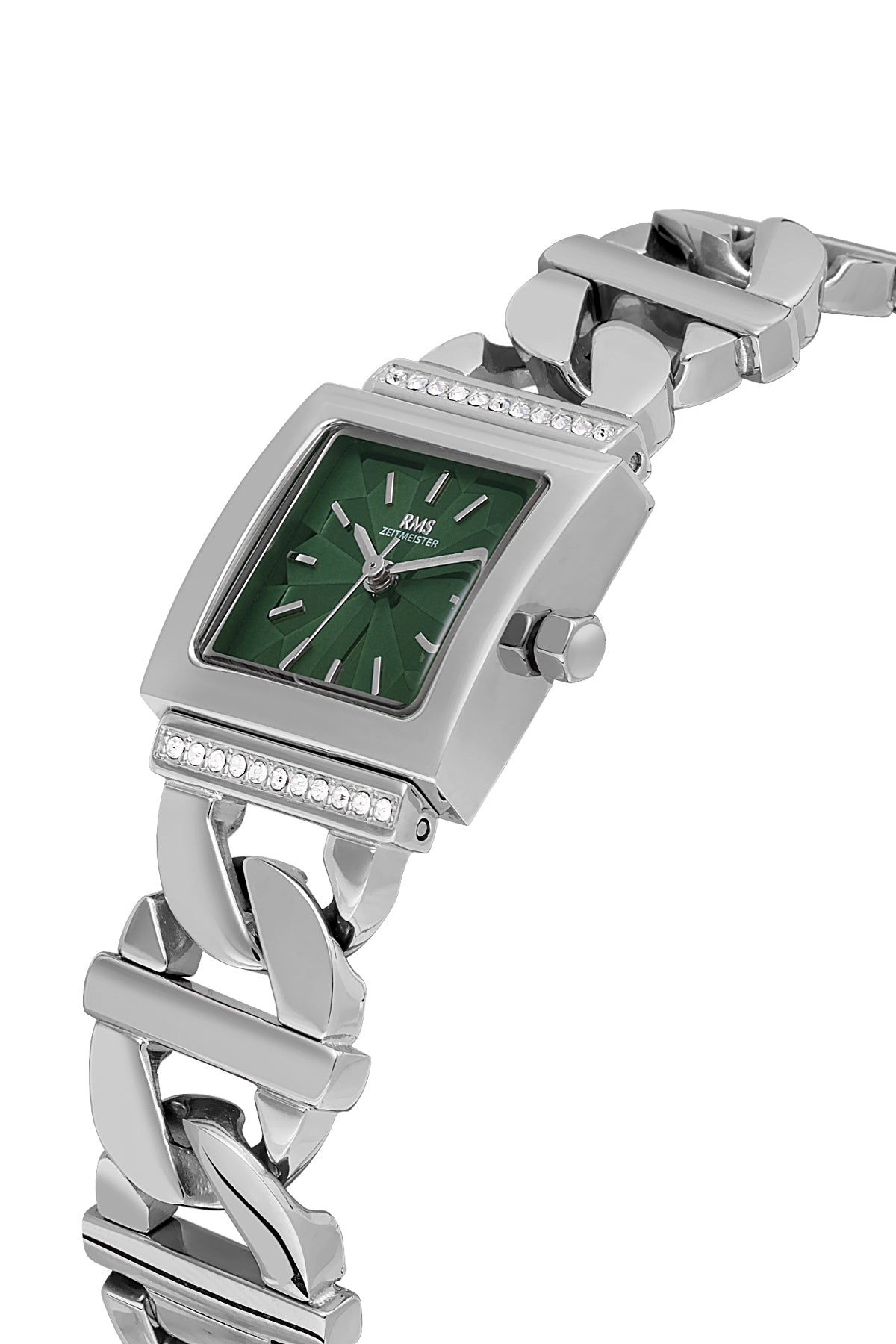 RMS Women's Green Dial Silver Stainless Steel Watch - RMS.1.AG2055.07