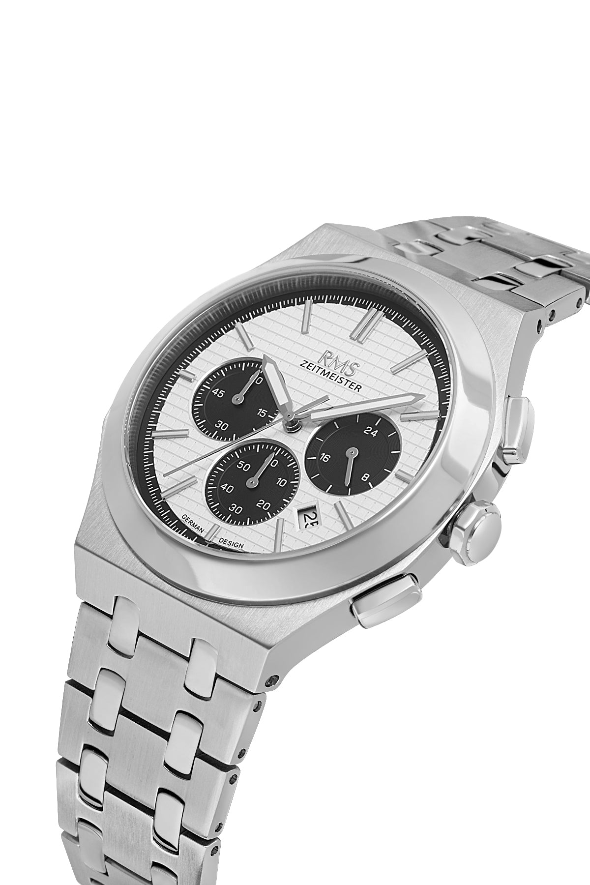 RMS Men's Silver Dial Silver Stainless Steel Watch - RMS.1.AG2102.10 - 3