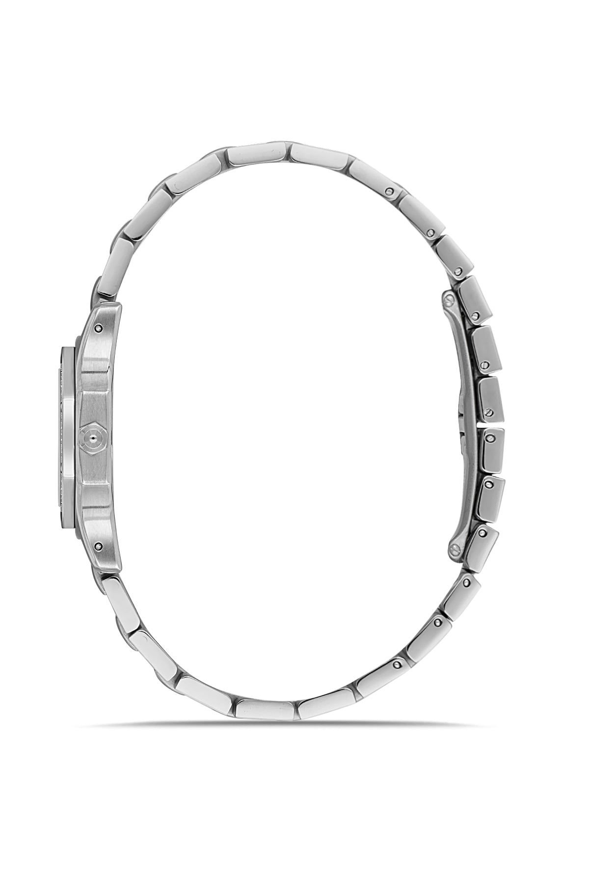 RMS Women's Black Dial Silver Stone Detailed Stainless Steel Watch - RMS.1.AG2107.12