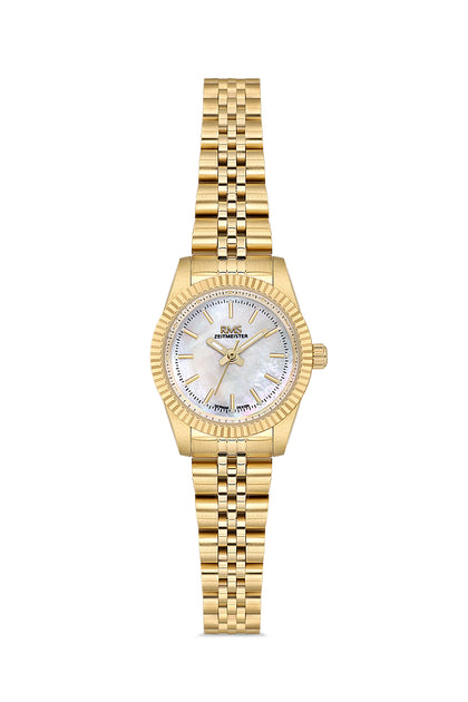 RMS Zeitmeister Silver Dial Gold Plated Women's Watch - Stainless Steel Bracelet - RMS.1.AG2117.20