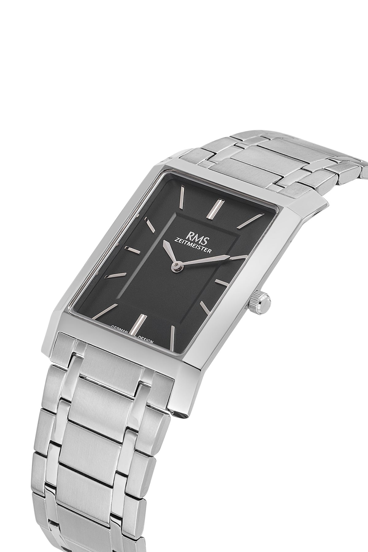 RMS Men's Black Dial Silver Stainless Steel Watch - RMS.1.AG2120.12