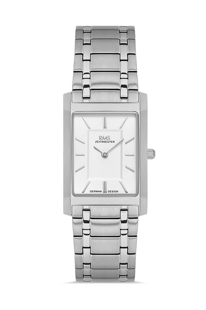 RMS Zeitmeister Silver Dial Silver Plated Women's Watch - Stainless Steel Bracelet - RMS.1.AG2121.10