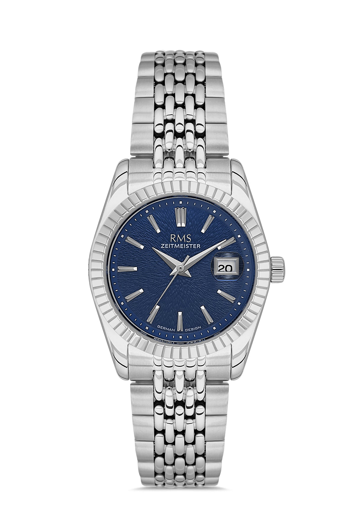 RMS Women's Blue Dial Silver Stainless Steel Watch - RMS.1.AG2126.13