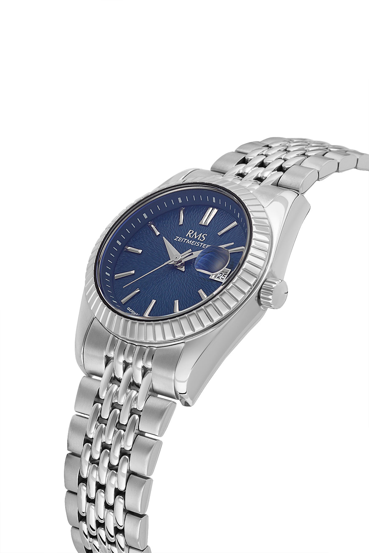 RMS Women's Blue Dial Silver Stainless Steel Watch - RMS.1.AG2126.13