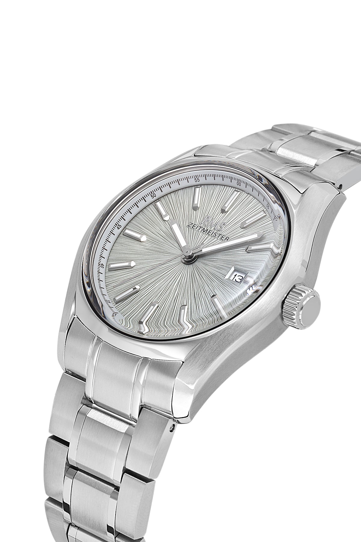 RMS Men's Gray Dial Silver Stainless Steel Watch - RMS.1.AG2127.115
