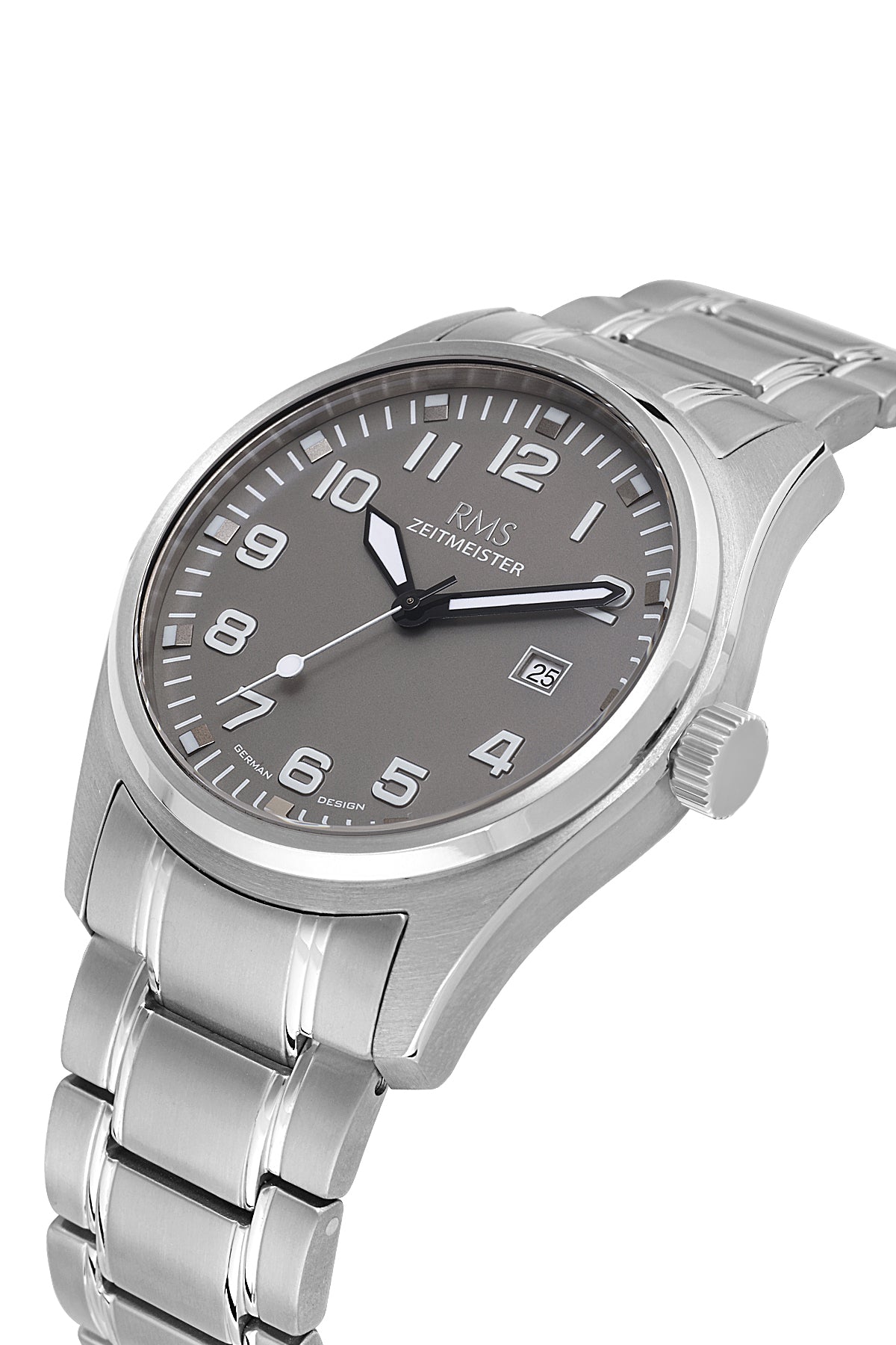RMS Men's Gray Dial Titanium Calendar Stainless Steel Watch - RMS.1.AG2141.115 - 3