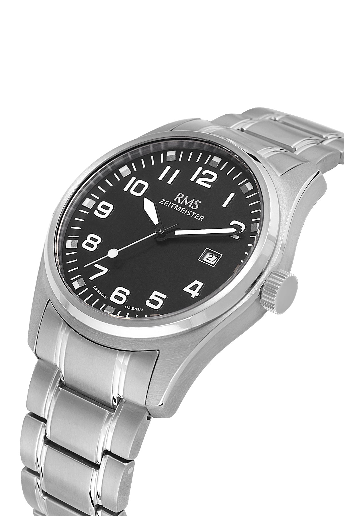 RMS Men's Black Dial Titanium Calendar Stainless Steel Watch - RMS.1.AG2141.12 - 3