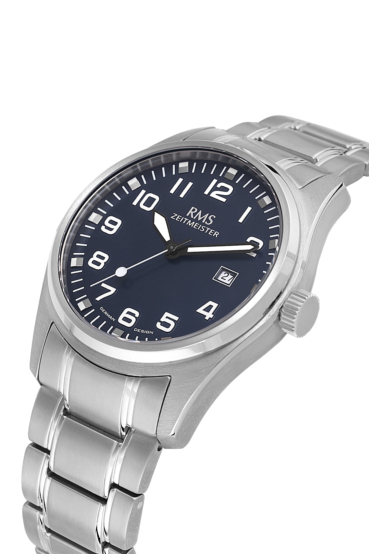 RMS Men's Blue Dial Titanium Calendar Stainless Steel Watch - RMS.1.AG2141.13 - 3