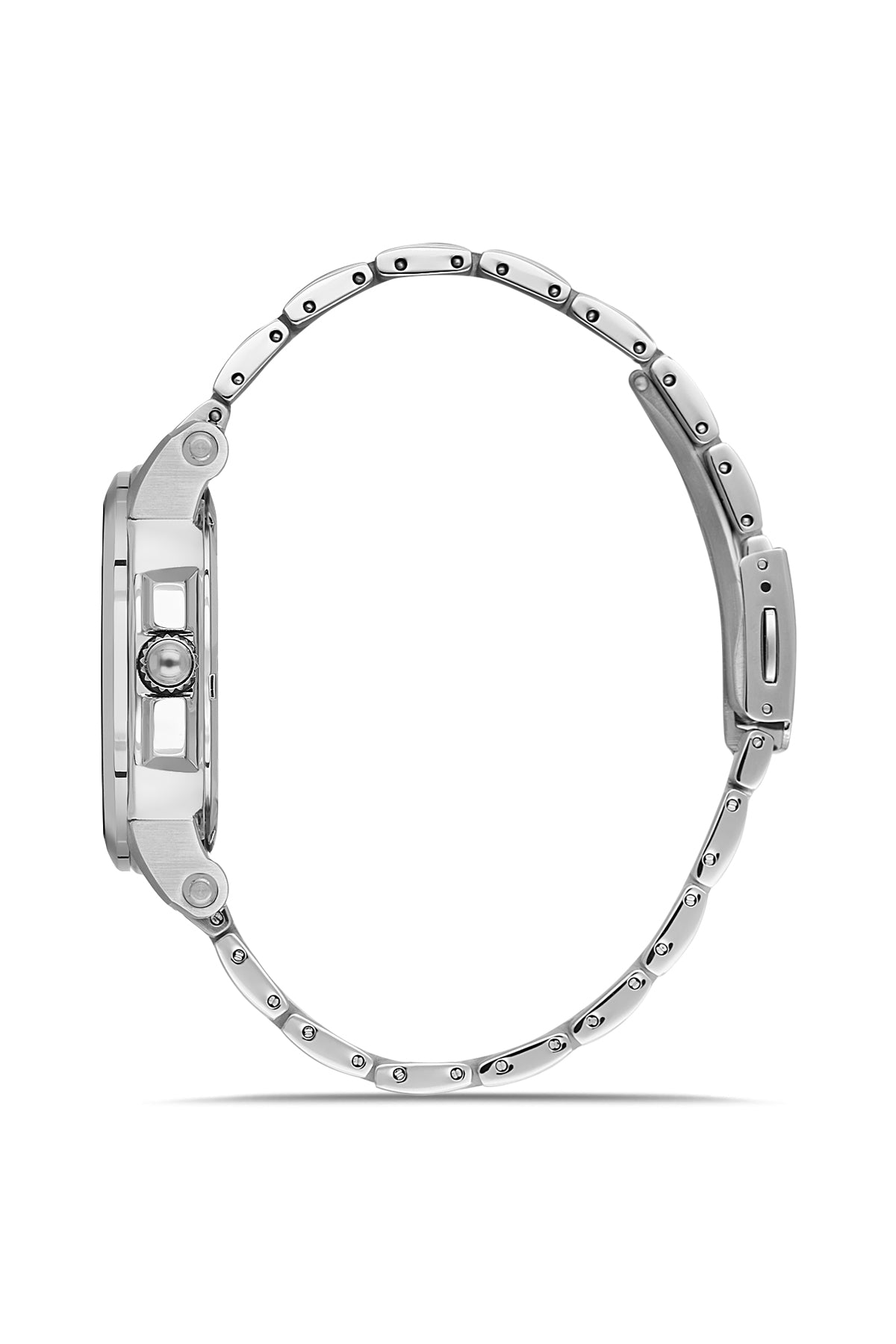 RMS Men's Silver Dial Silver Stainless Steel Watch - RMS.1.AG2151.10