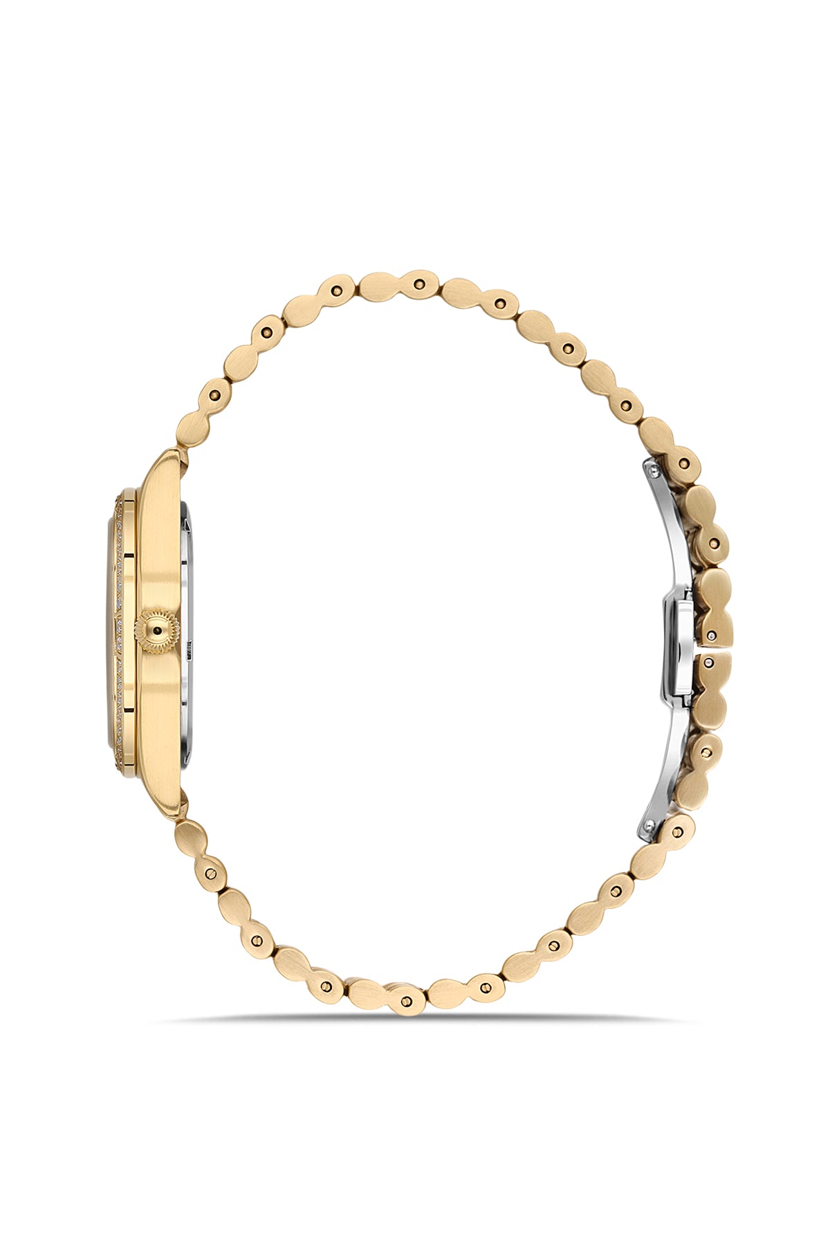 RMS Zeitmeister Gold Dial Gold Plated Women's Watch - Stainless Steel Bracelet - RMS.1.AG2162.25