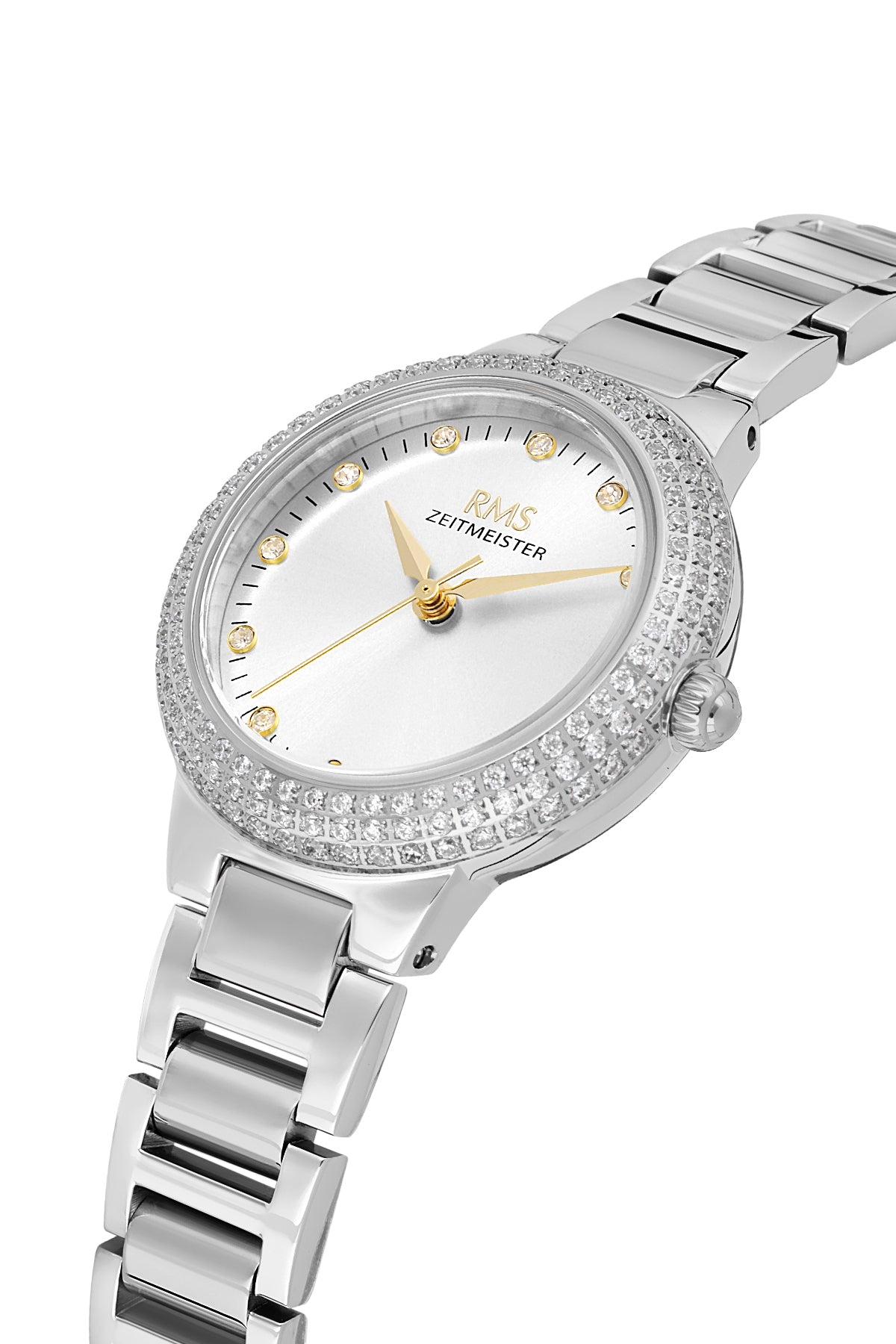 RMS Women's Silver Dial Silver Stone Detailed Stainless Steel Watch - RMS.1.AG2165.10 - 3