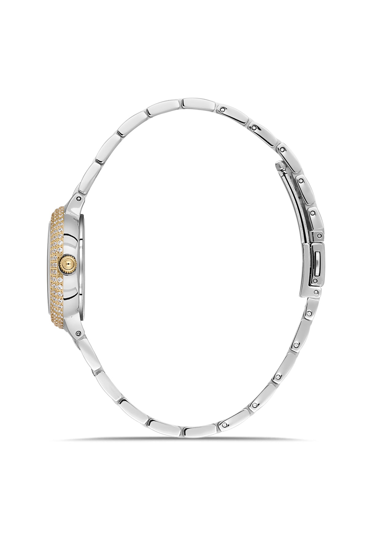 RMS Women's Green Dial Gold & Silver Stone Detailed Stainless Steel Watch - RMS.1.AG2165.49