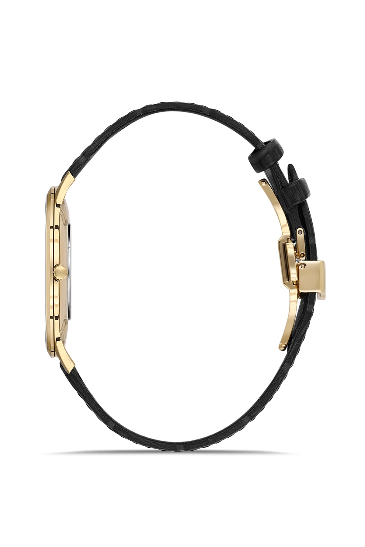 RMS Men's Black Dial Gold Leather Watch - RMS.1.AG1004.172