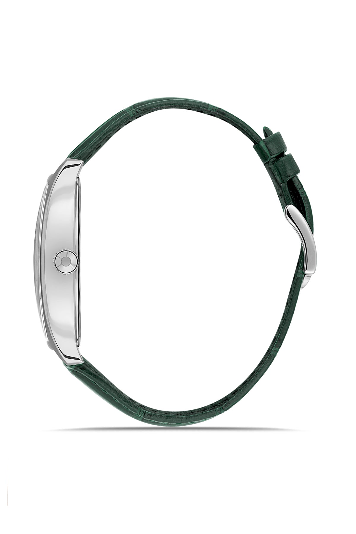 RMS Men's Green Dial Silver Leather Watch - RMS.1.AG1533.189