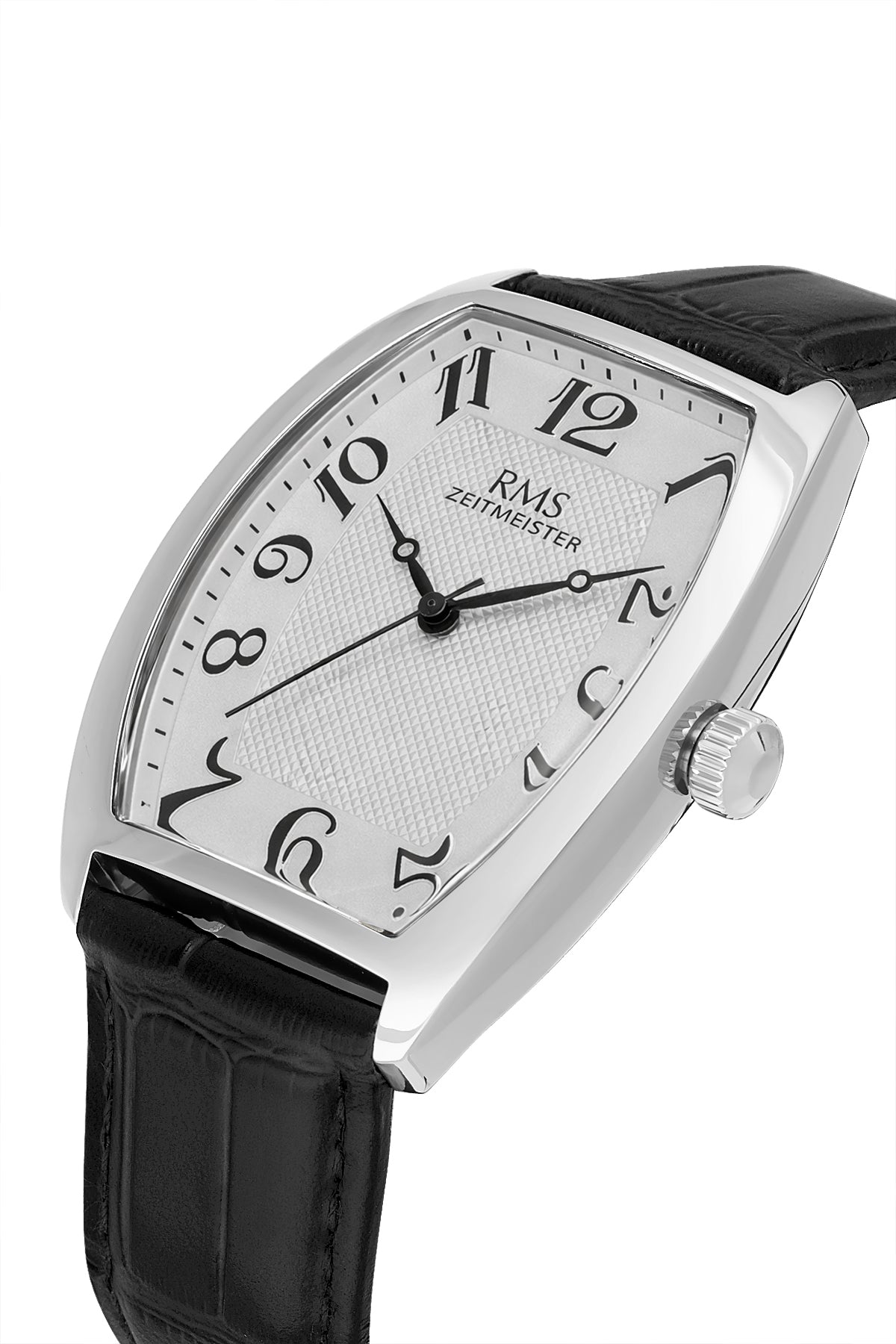 RMS Men's Gray Dial Silver Leather Watch - RMS.1.AG1533.915 - 3