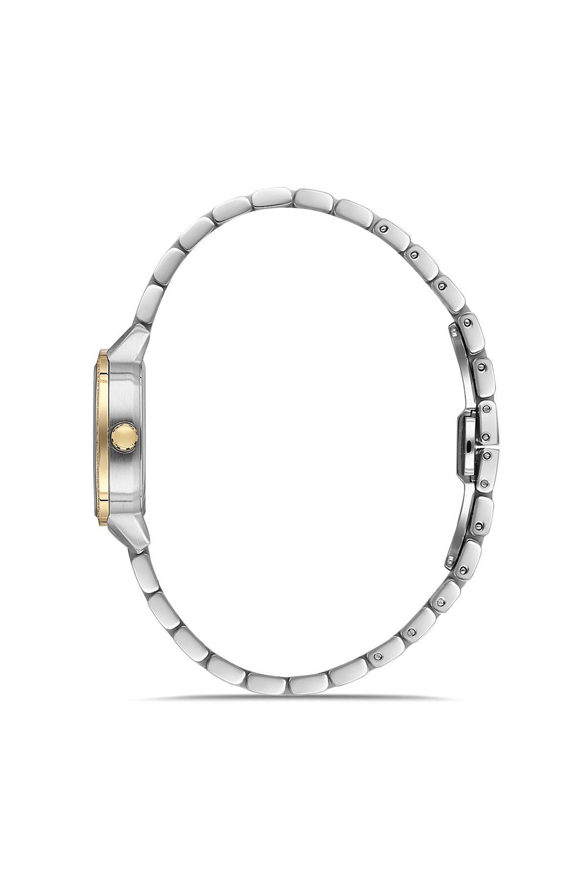 RMS Zeitmeister Black Dial Gold & Silver Plated Women's Watch - Stainless Steel Bracelet - RMS.1.AG2232.42