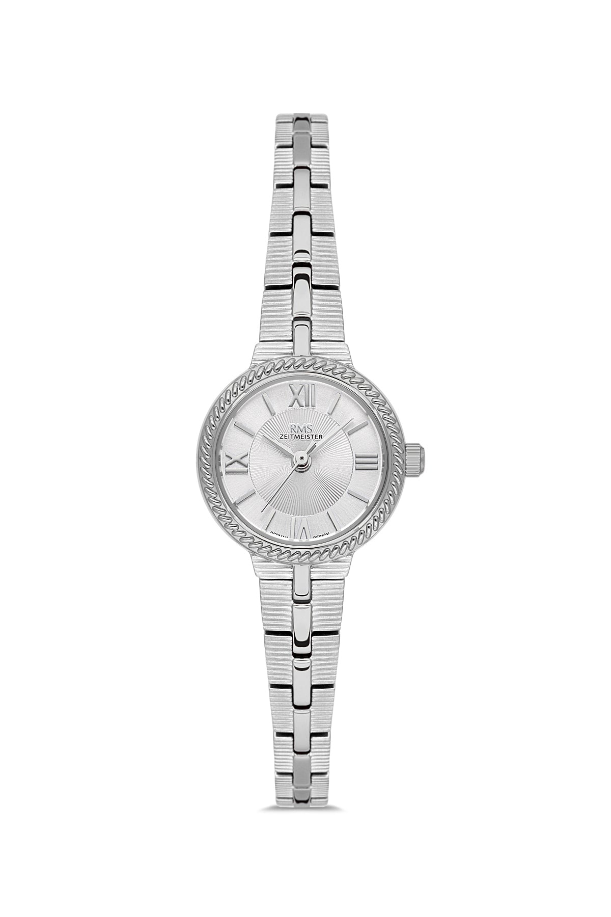 RMS Zeitmeister Silver Dial Silver Plated Women's Watch - Stainless Steel Bracelet - RMS.1.AG2239.10