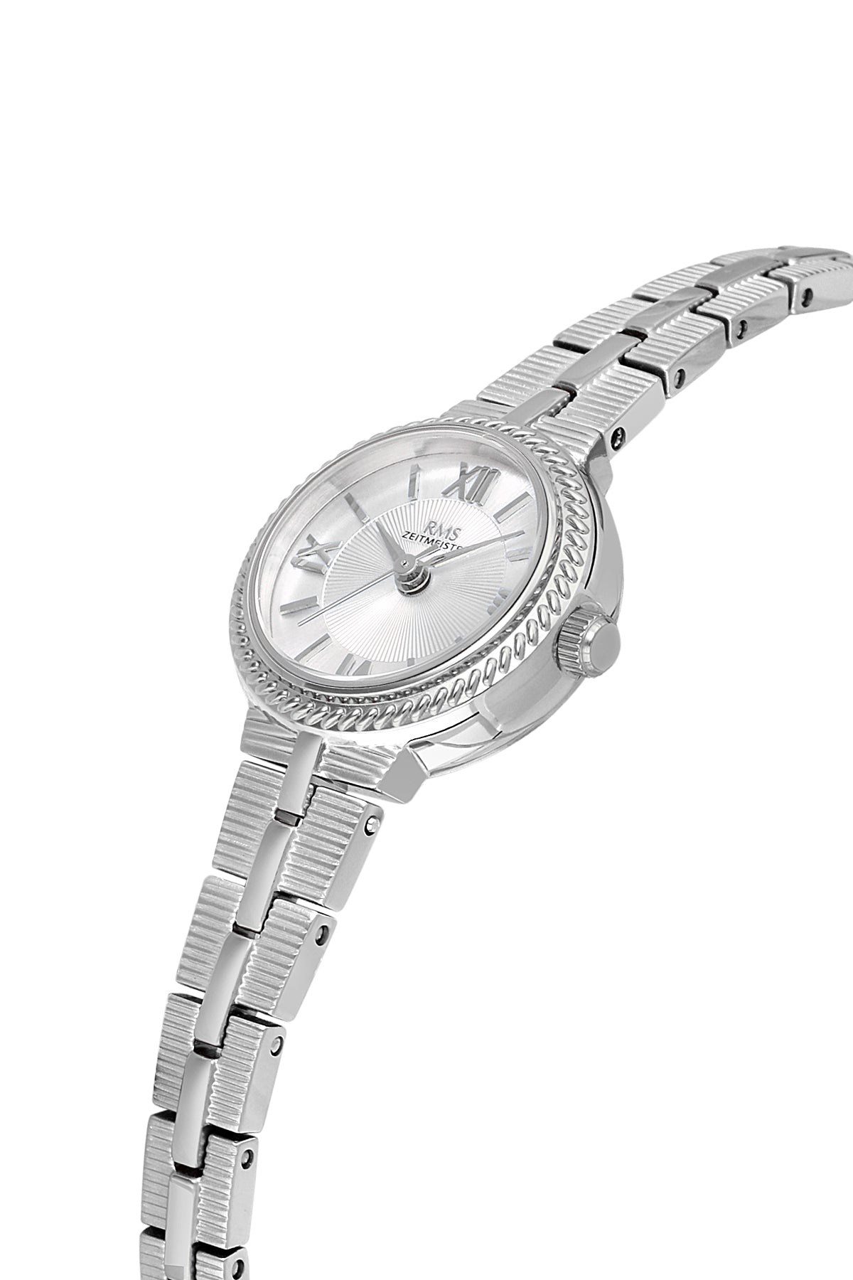 RMS Zeitmeister Silver Dial Silver Plated Women's Watch - Stainless Steel Bracelet - RMS.1.AG2239.10