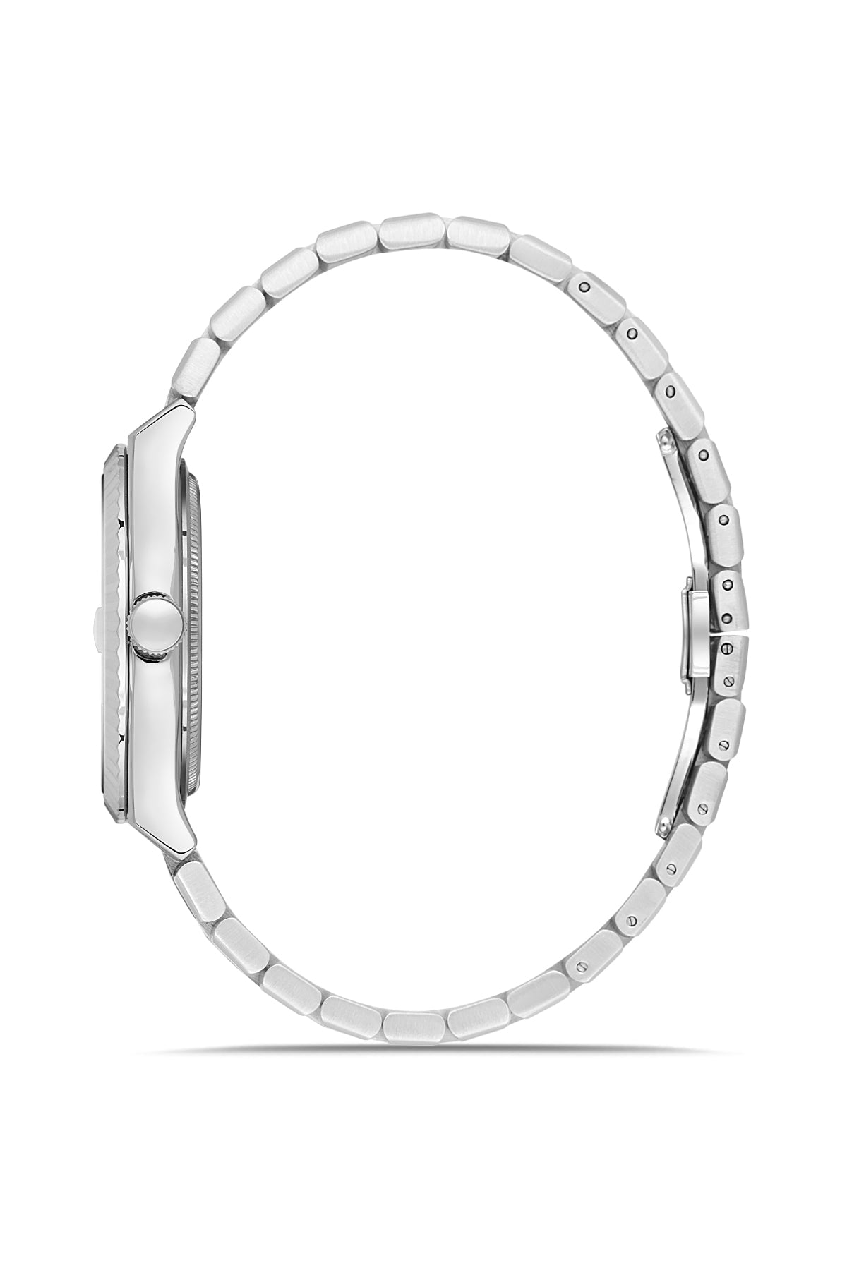 RMS Zeitmeister Grey Dial Silver Plated Men's Watch - Stainless Steel Bracelet - RMS.1.AG2173.115