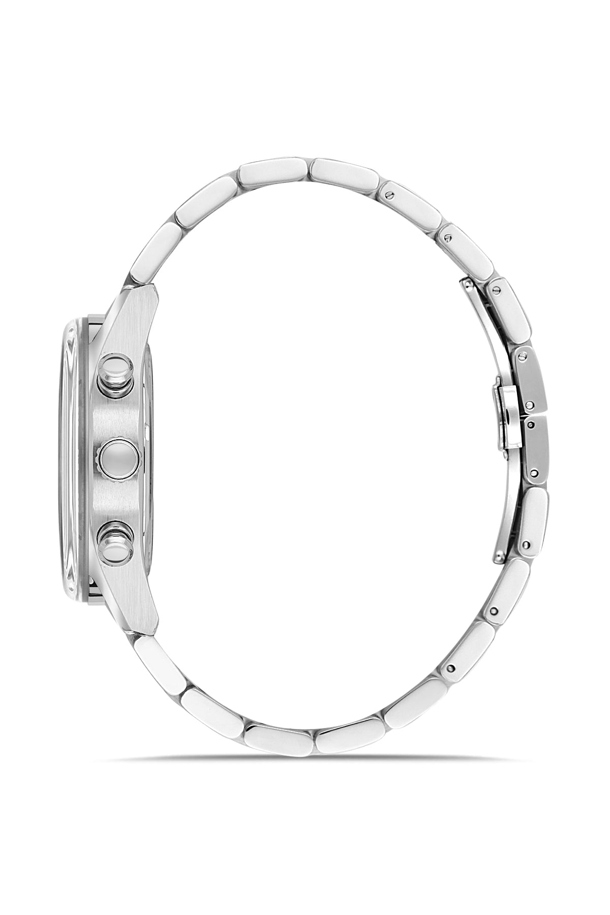 RMS Zeitmeister RMS.1.AG2144.19 men's watch with green dial, silver case and stainless steel bracelet – side view