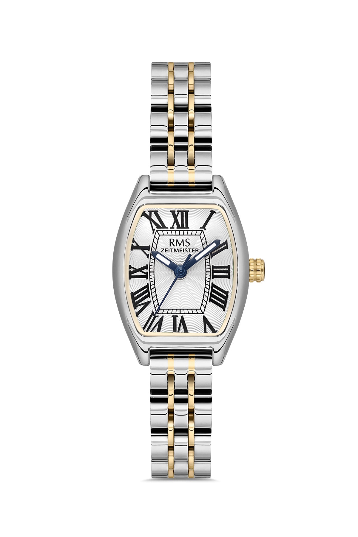 RMS Zeitmeister RMS.1.AG2177.40 women's watch with silver dial, two-tone case and stainless steel bracelet