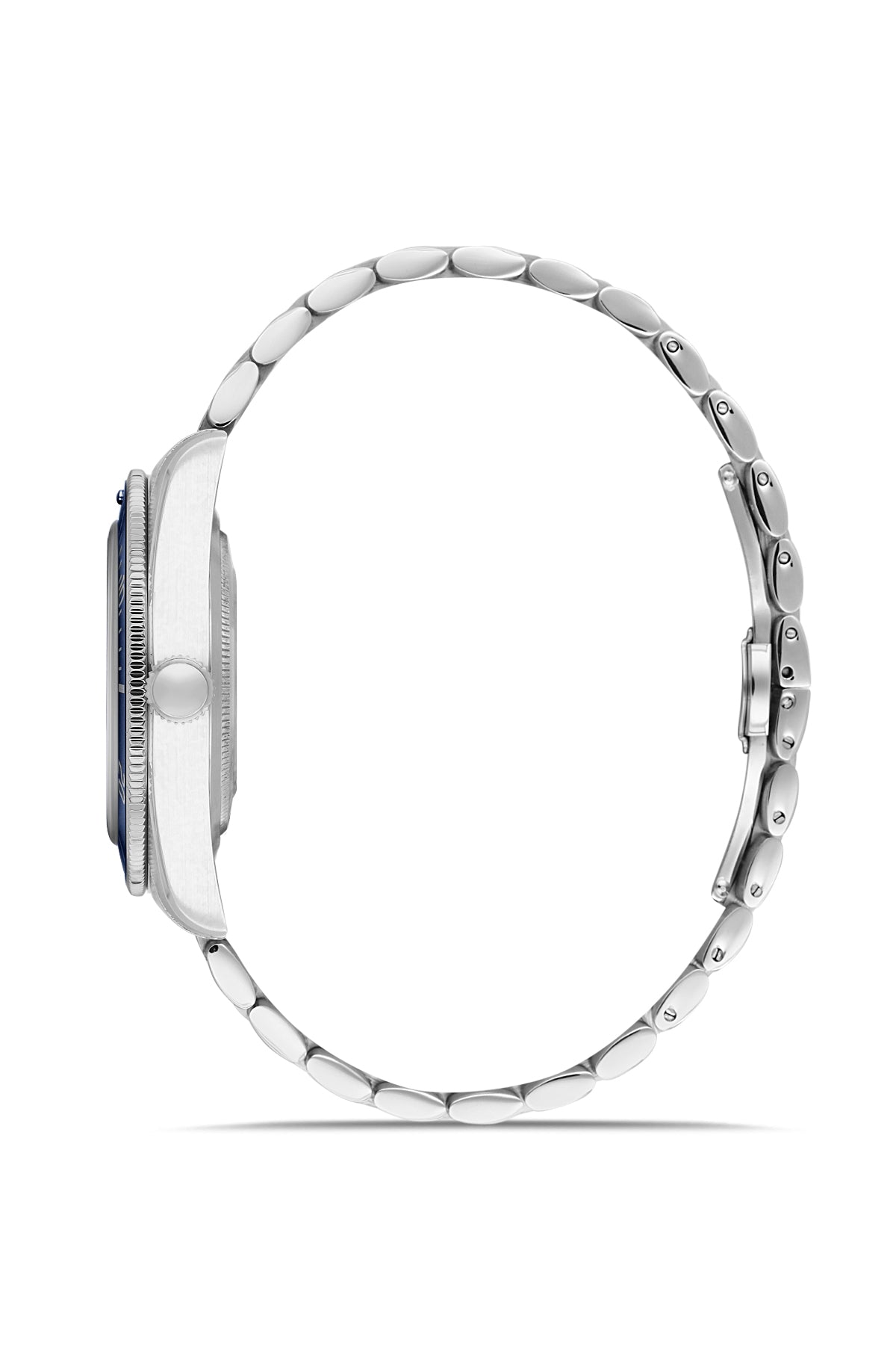 RMS Zeitmeister Blue Dial Silver Plated Men's Watch - Stainless Steel Bracelet - RMS.1.AG2192.13