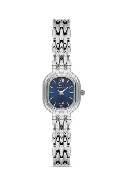 RMS Zeitmeister Blue Dial Silver Plated Women's Watch - Stainless Steel Bracelet - RMS.1.AG2187.13