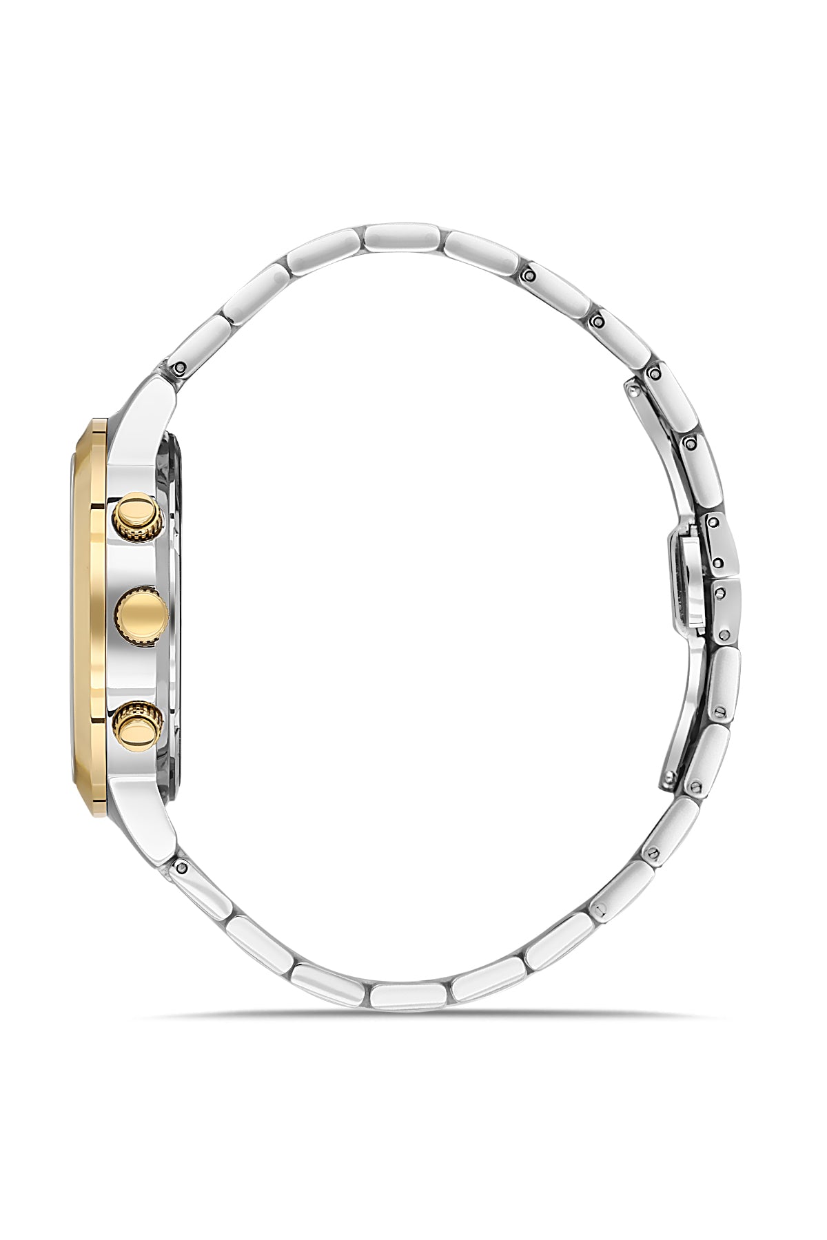 RMS Zeitmeister RMS.1.AG2150.40 men's watch with silver dial, two-tone case and stainless steel bracelet – side view