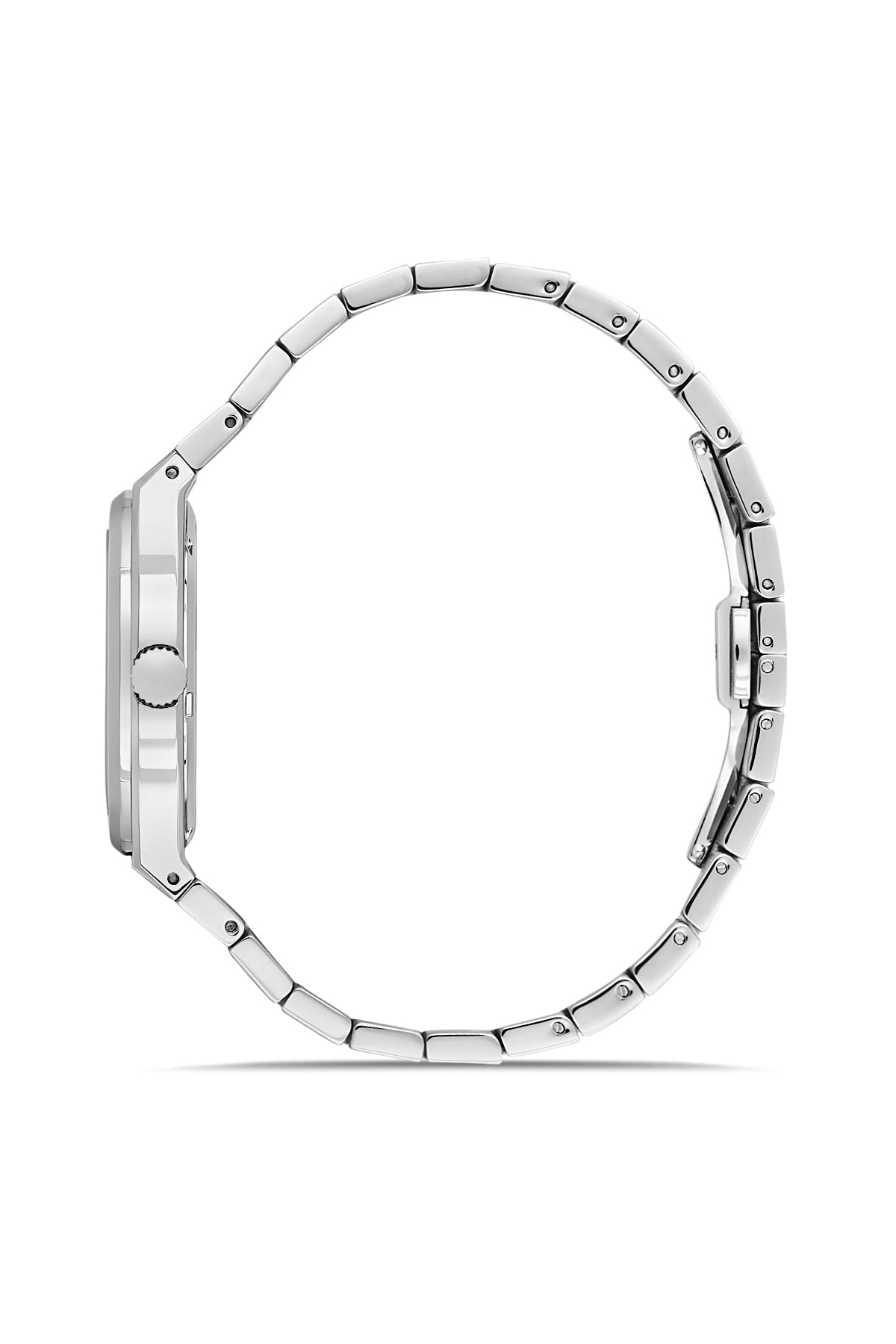 RMS Zeitmeister RMS.1.AG2172.13 men's watch with blue dial, silver case and stainless steel bracelet – side view