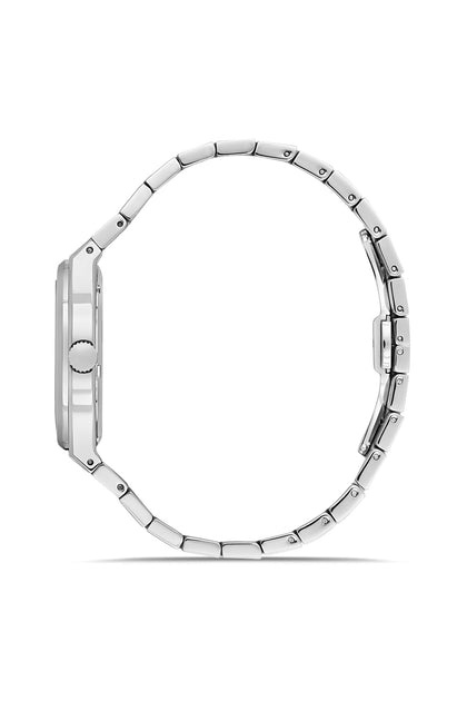 RMS Zeitmeister Silver Dial Silver Plated Men's Watch - Stainless Steel Bracelet - RMS.1.AG2172.10