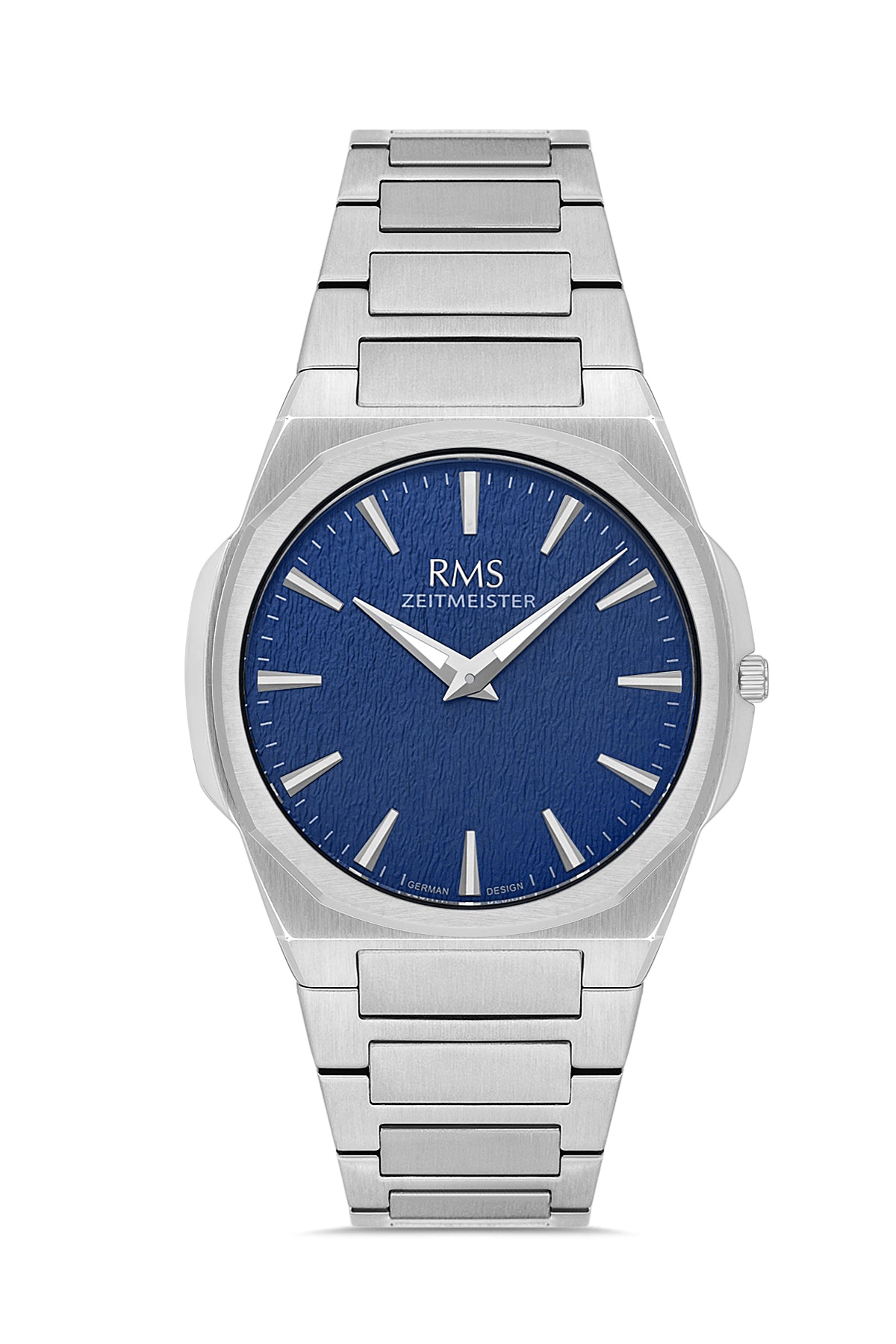 RMS Men's Blue Dial Silver Stainless Steel Watch - RMS.1.AG2180.13