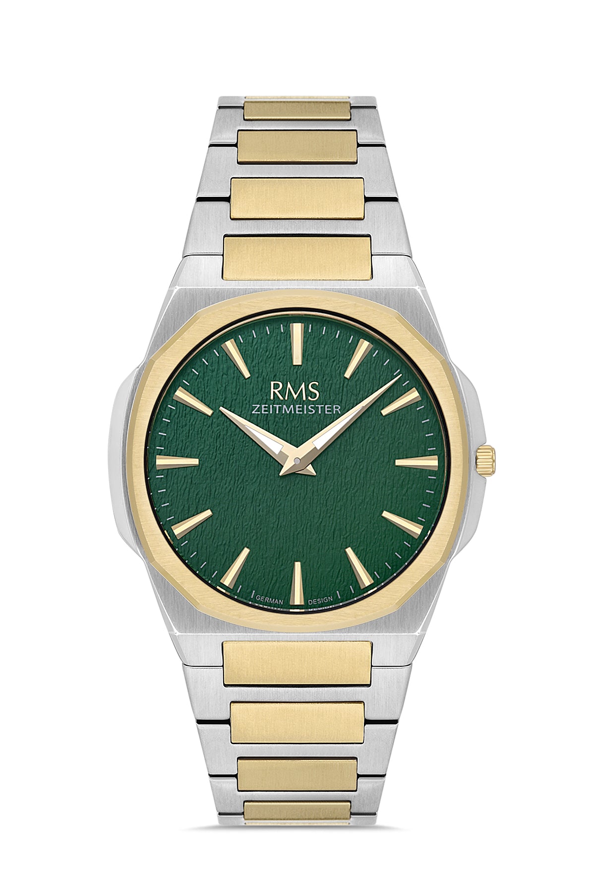 RMS Men's Green Dial Gold & Silver Stainless Steel Watch - RMS.1.AG2180.49