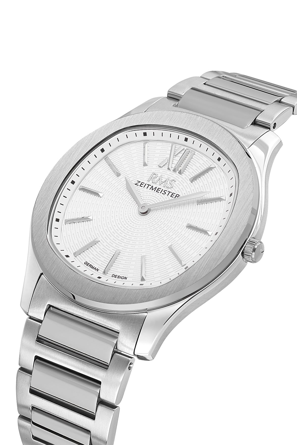 RMS Men's Silver Dial Silver Stainless Steel Watch - RMS.1.AG2218.10