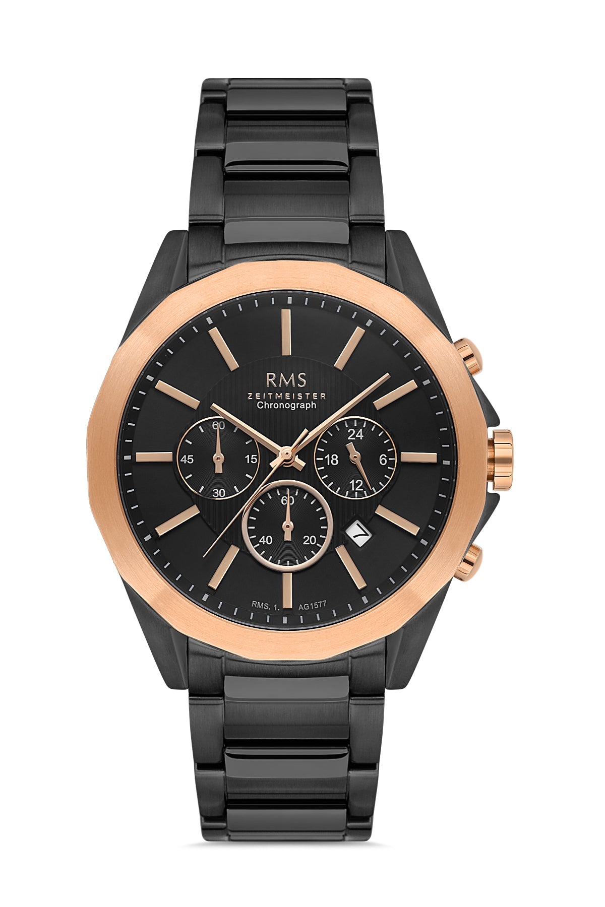 RMS Men's Watch with a Black Dial and Rose Black Plating - RMS.1.AG1577.05