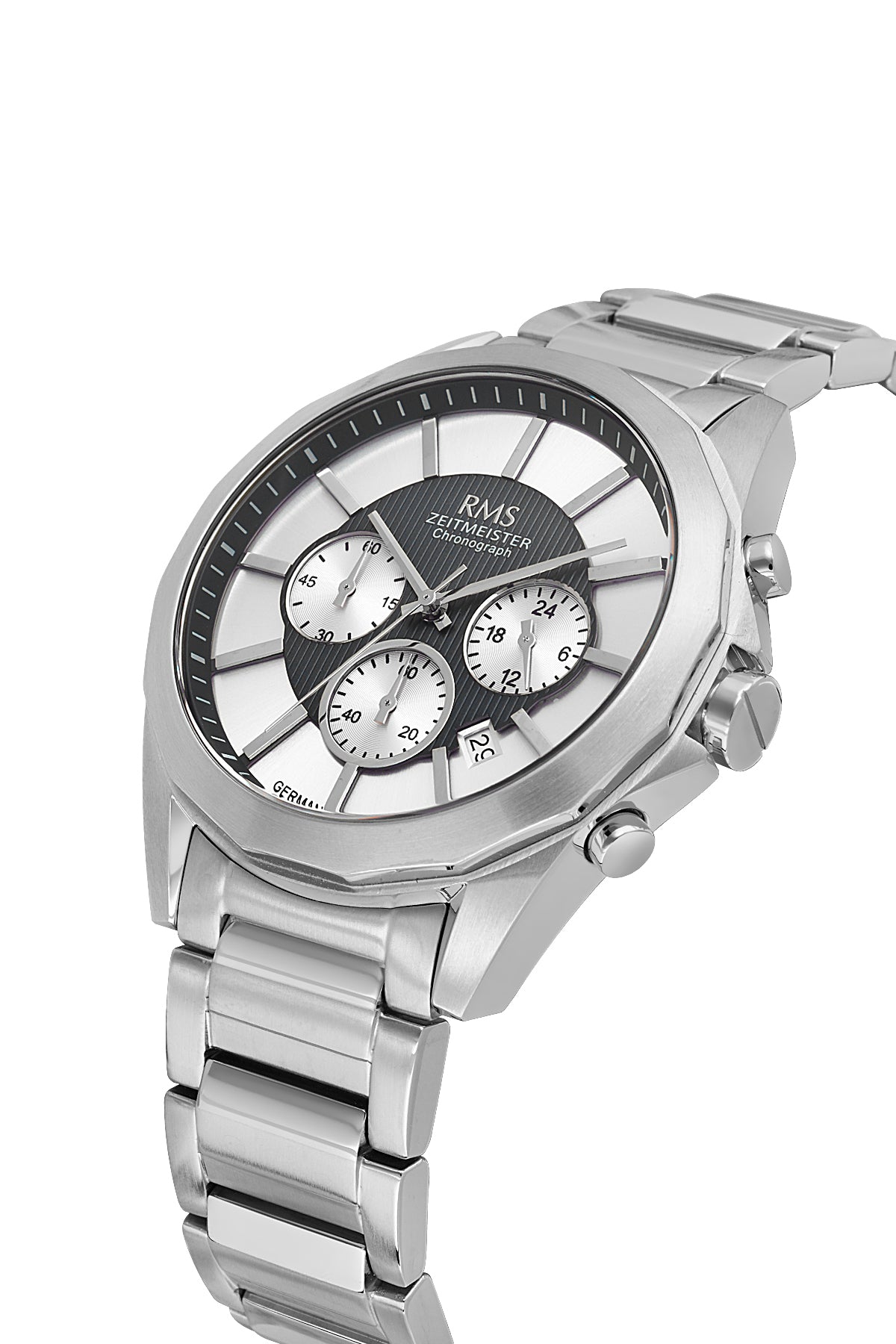 RMS Men's Watch with a Black Dial and Silver Plating - RMS.1.AG1577.02 - 4