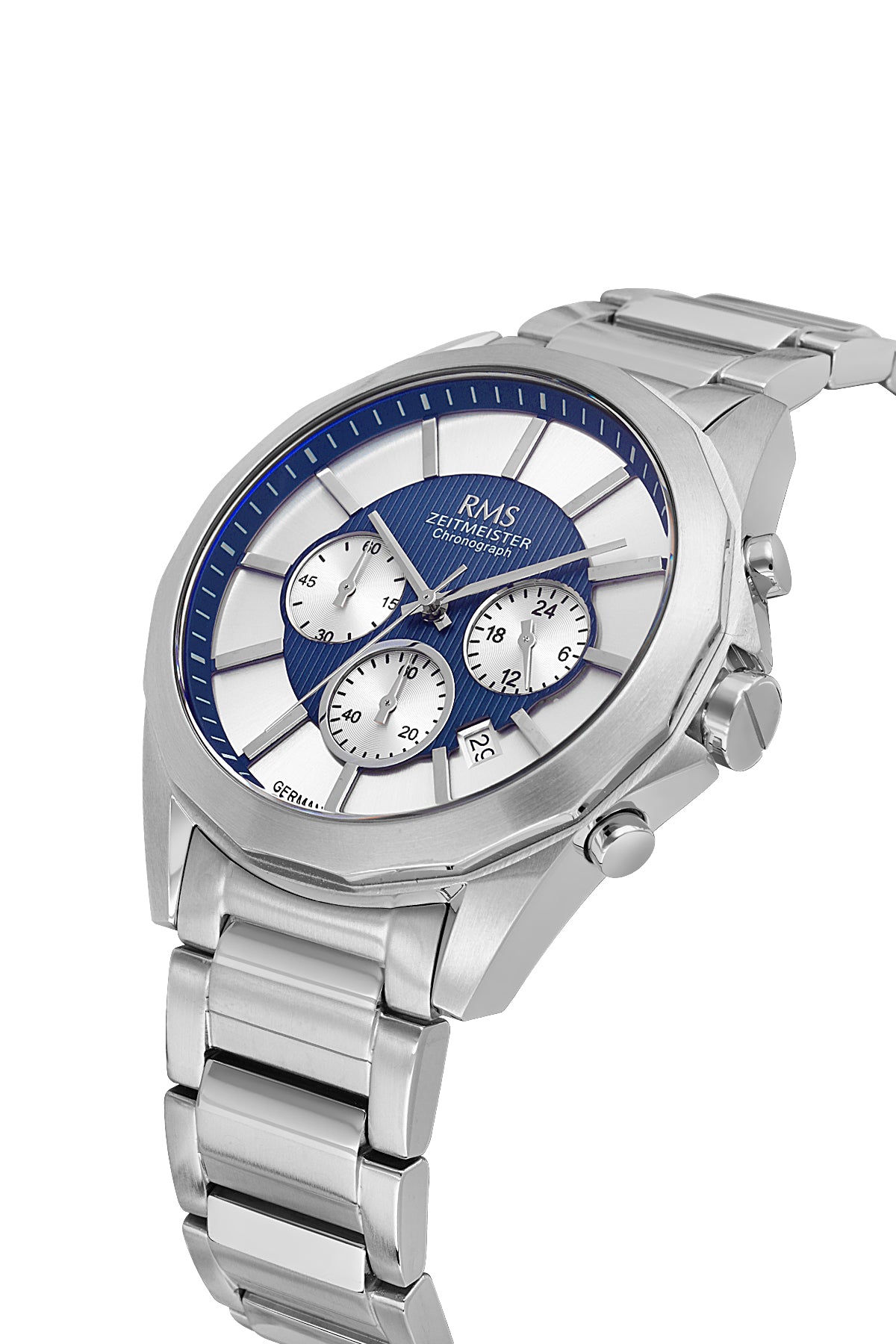RMS Men's Watch with a Blue Dial and Silver Plating - RMS.1.AG1577.03 - 4