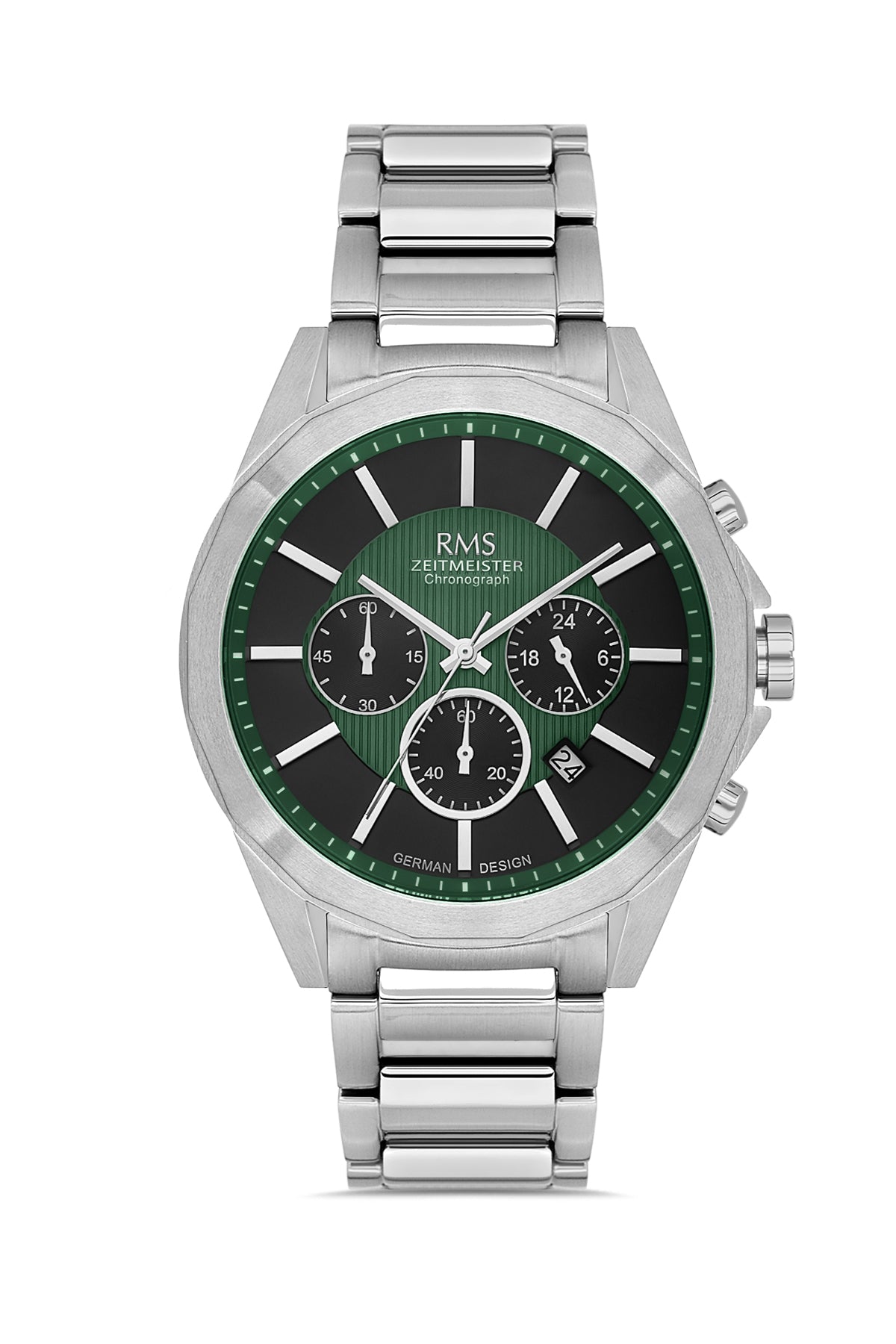 RMS Men's Watch with a Green Dial and Silver Plating - RMS.1.AG1577.04