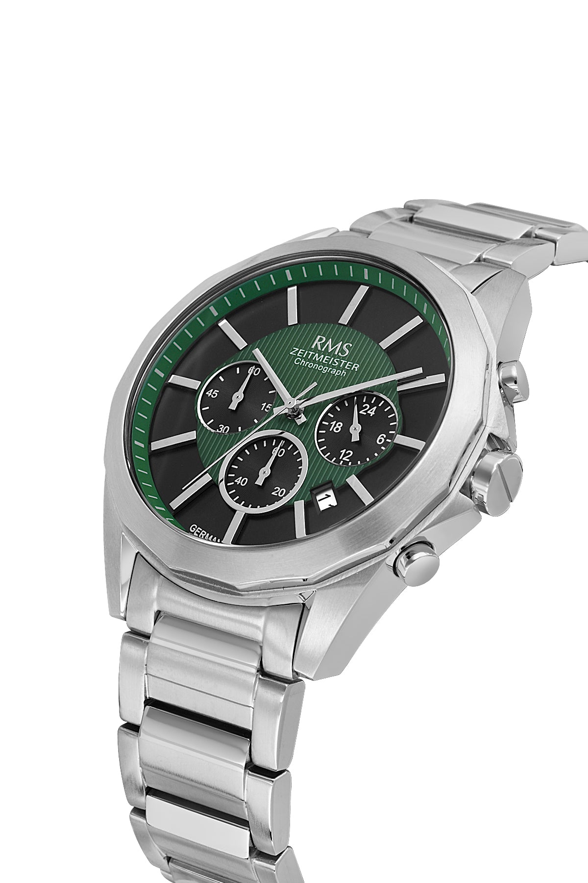 RMS Men's Watch with a Green Dial and Silver Plating - RMS.1.AG1577.04 - 4