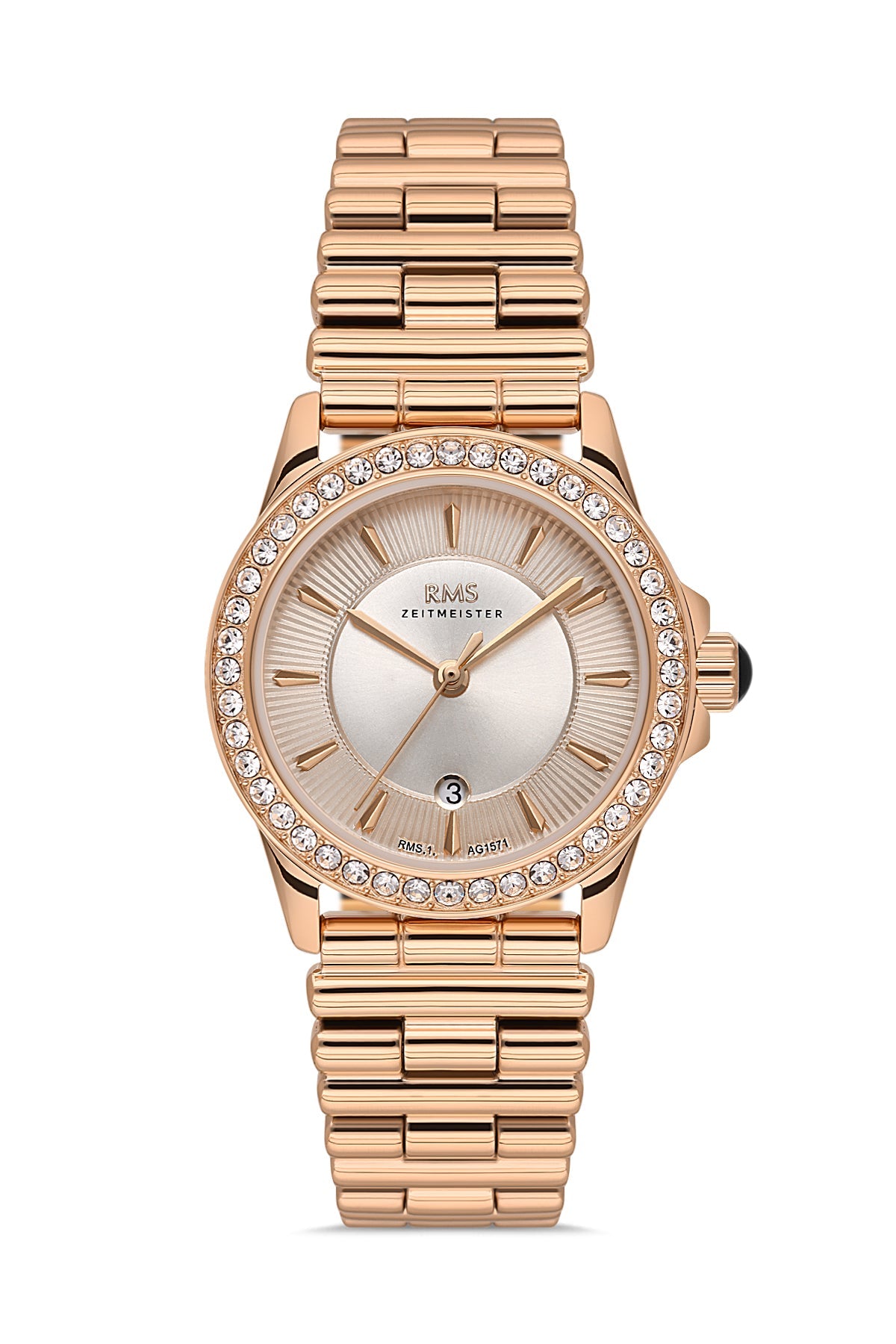 RMS Rose Dial Rose-Plated Women's Wristwatch