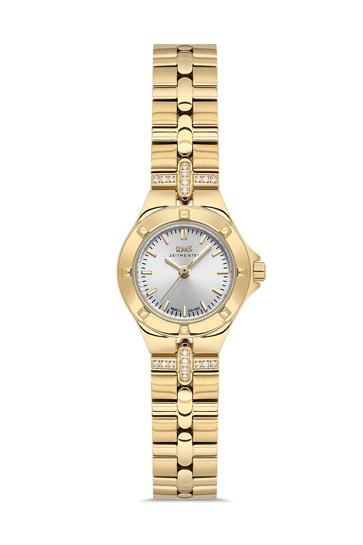 RMS Silver Dial Yellow Coated Women's Wristwatch - RMS.1.AG1562.06