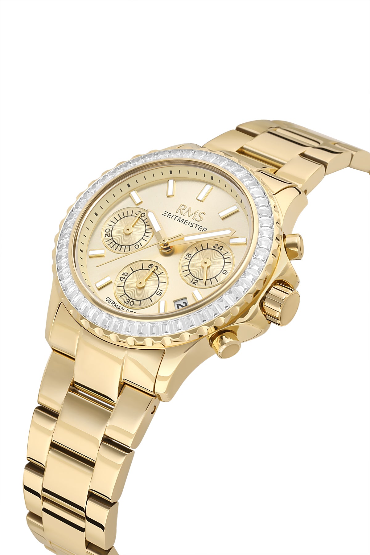 RMS Women's Gold Dial Gold Multi Function Stainless Steel Watch - RMS.1.AG2169.25