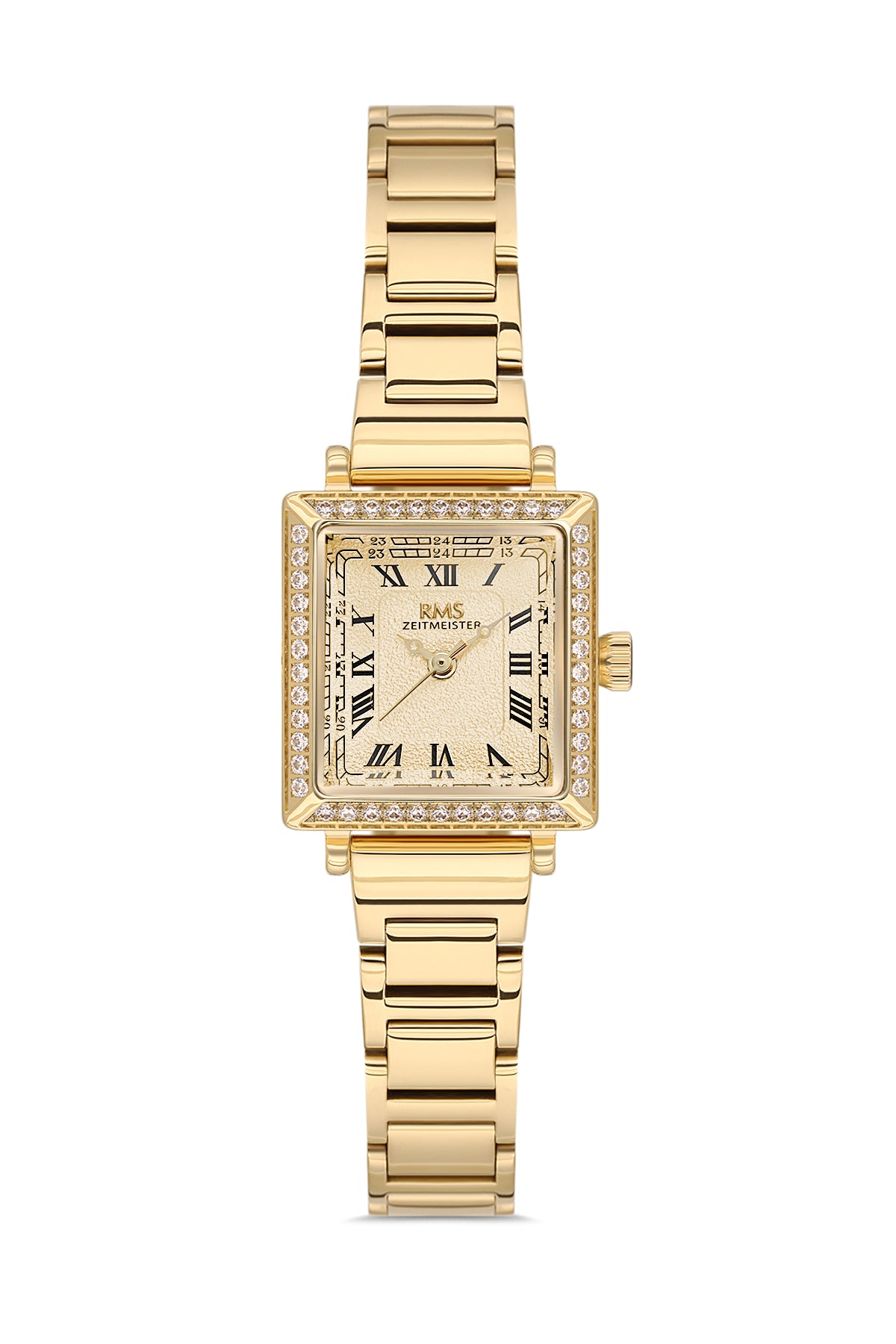 RMS Zeitmeister RMS.1.AG2167.25 women's watch with gold dial, gold case and stainless steel bracelet