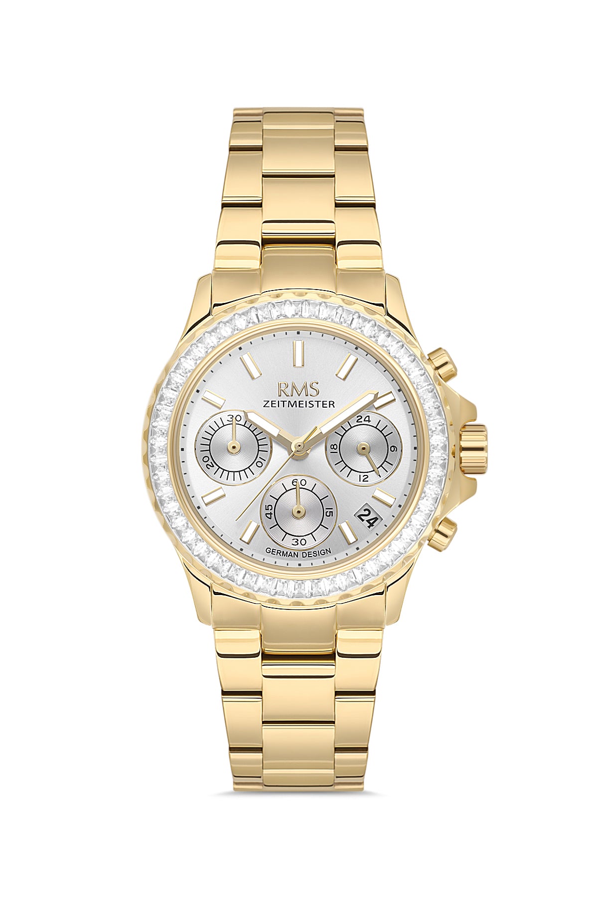 RMS Women's Silver Dial Gold Multi Function Stainless Steel Watch - RMS.1.AG2169.20