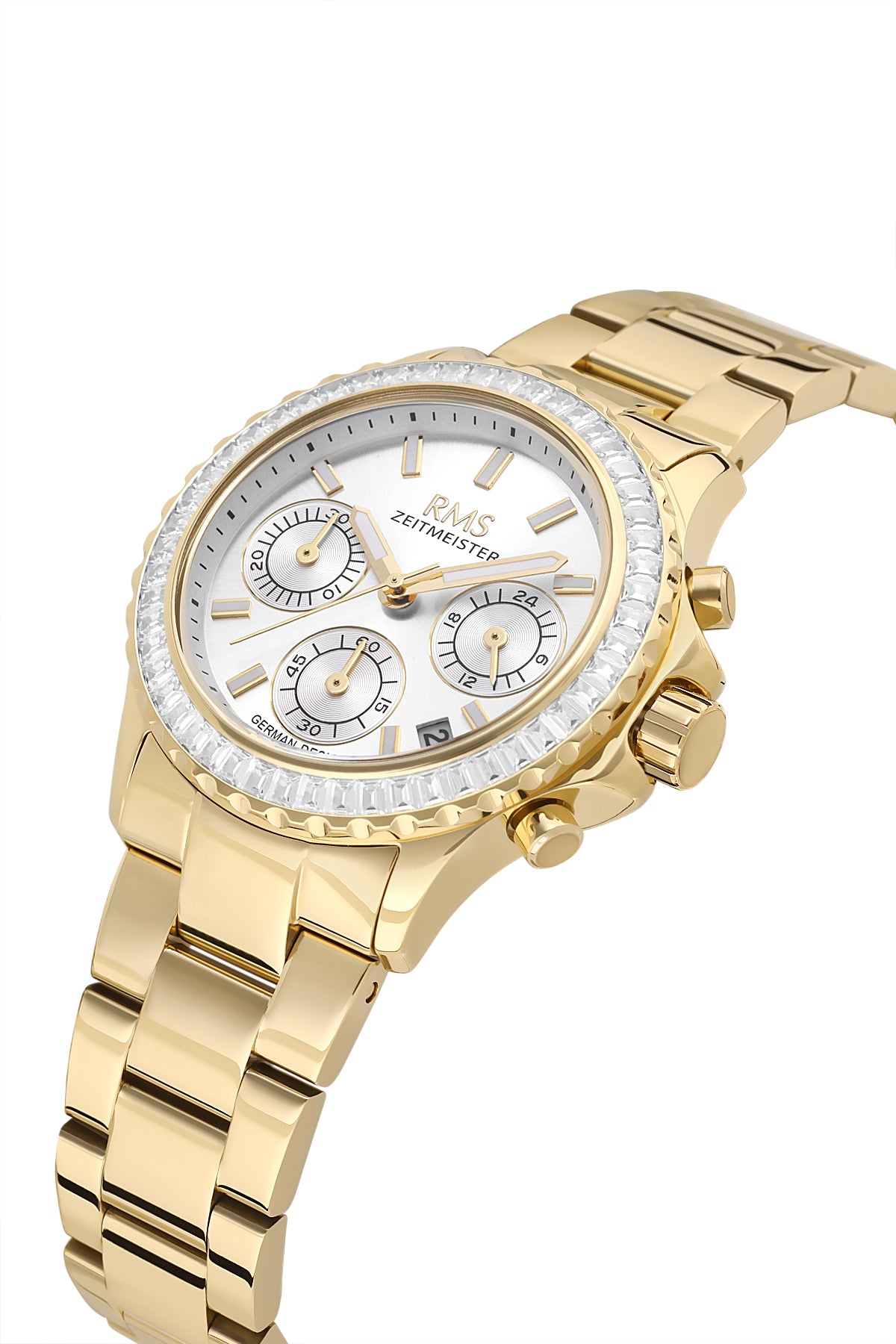 RMS Women's Silver Dial Gold Multi Function Stainless Steel Watch - RMS.1.AG2169.20