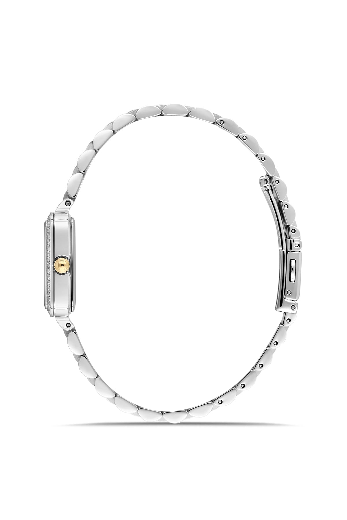 RMS Women's Silver Dial Gold & Silver Stone Detailed Stainless Steel Watch - RMS.1.AG2225.40